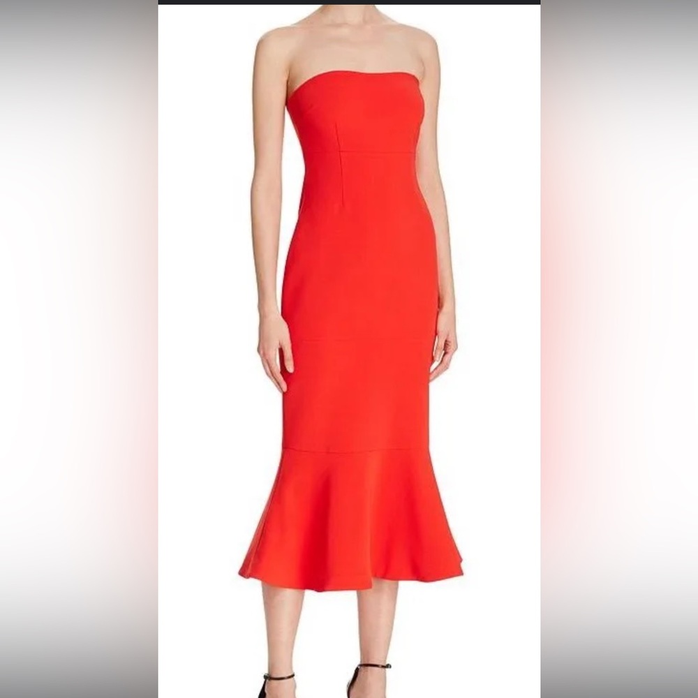 Cinq à Sept Luna Red Midi Dress size 4- read description
